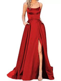 2026 New Bridesmaids Dress Long Dress Small Tailings Slings Solid Party Evening Dress