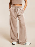 Hot Temperament Commuting Women's Retro Casual Broad Leg Trousers Mop Loose High-Waisted Trousers Wash Trousers