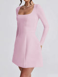 Dili Elegant Evening Dress Long-Sleeved High-End Short Dress Dress Women's Dress 2025 Autumn And Winter