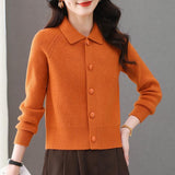 Brand Discount Spring And Autumn Outside With A Short Collar Sweater Small Coat Women's Wool With Skirt Top Knitted Bottom Shirt