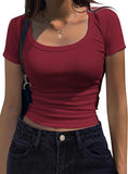 2025 New Thread Pit Strips Long-Sleeved Square T-Shirt Women's T-Shirt