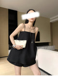 Summer New TR Flat Print Thin Luxury Slings Shorts Women's Suit