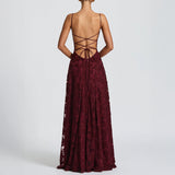 Dili Elegant Temperament Sling A Long Dress Dress Dress Women's 2025 Autumn And Winter