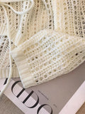 Special Counter Mall Withdraws The Big Brand Women's Hollow Knitted Shirt In The Summer New Medium And Long Outer Hoodie Tops