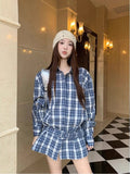 Vintage Plao Collar Long-Sleeved Shirt Coat Women's Spring Design Sense Loose Shirt Mid-Long Open Shirt Top